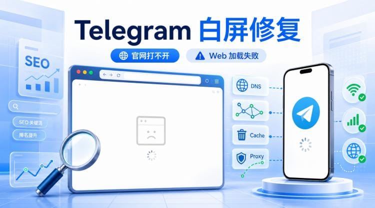 Telegram官网打开是空白页怎么办?白屏原因与快速修复方法