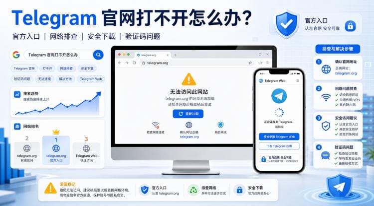 Telegram 官网打不开怎么办?官方入口、安全下载与快速解决方法